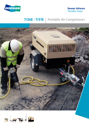 Преносими компресори за въздух - дизелови, електрически, бензинови Doosan 7/31E 