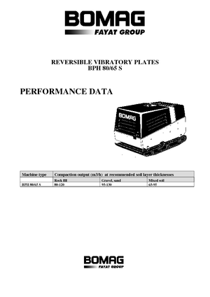 Виброплочи с обратен ход Bomag BPH 80/65 S