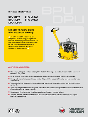 Виброплочи с обратен ход Wacker Neuson BPU 2540