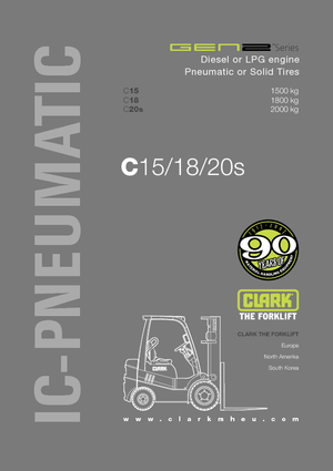 Челни вилични мотокари, дизелови Clark C 15 D