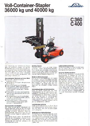 Челни вилични мотокари, дизелови Linde C 400/3