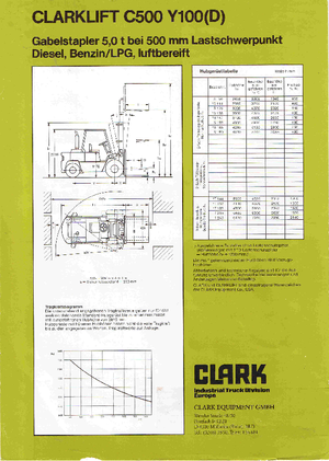 Челни вилични мотокари, дизелови Clark C 500-y-100 D