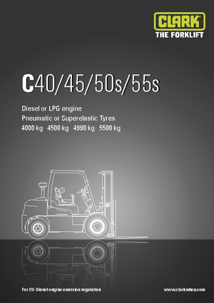 Челни вилични мотокари, дизелови Clark C 55 s D