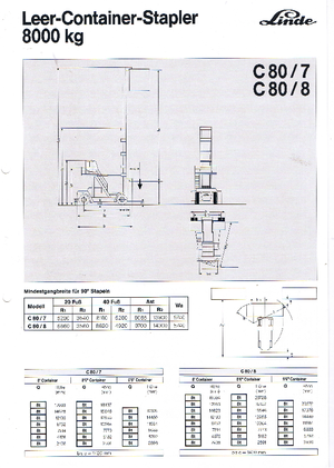 Челни вилични мотокари, дизелови Linde C 80/7