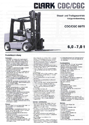 Челни вилични мотокари, дизелови Clark CDC 60