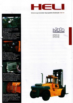 Челни вилични мотокари, дизелови Heli CPCD 160