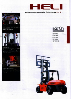 Челни вилични мотокари, дизелови Heli CPCD 100 W