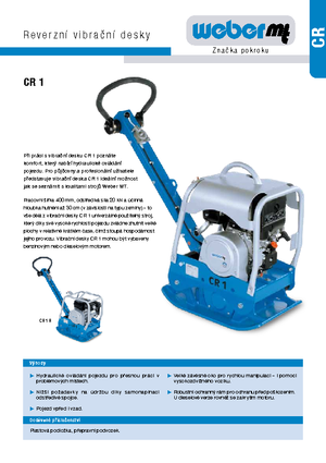 Виброплочи с обратен ход weber mt CR 1