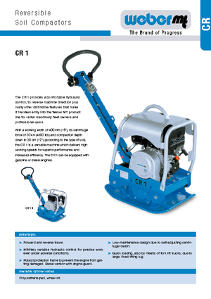 Виброплочи с обратен ход weber mt CR 1