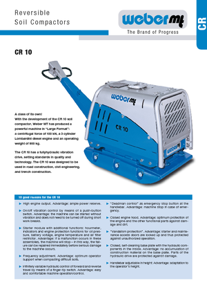 Виброплочи с обратен ход weber mt CR 10