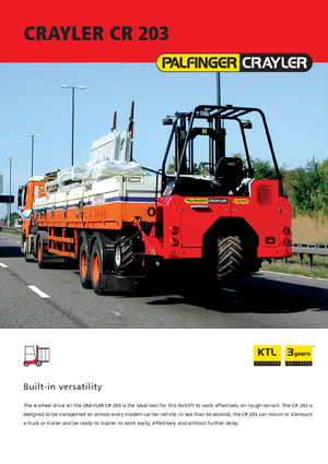 Дизелови вилични високоповдигачи, монтирани върху камион Palfinger CR 203