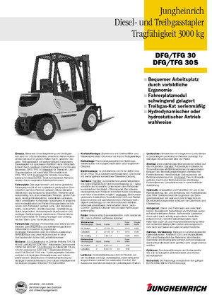 Челни вилични мотокари, дизелови Jungheinrich DFG 30 BS