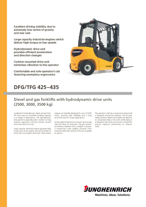 Челни вилични мотокари, дизелови Jungheinrich DFG 425