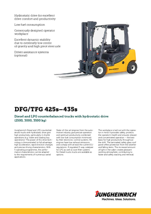 Челни вилични мотокари, дизелови Jungheinrich DFG 435s