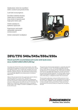 Челни вилични мотокари, дизелови Jungheinrich DFG 540s