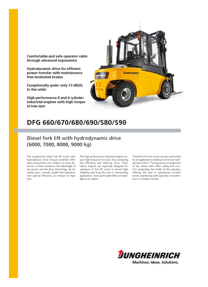 Челни вилични мотокари, дизелови Jungheinrich DFG S80