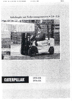 Челни вилични мотокари, дизелови Caterpillar DP 25 K