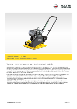 Виброплочи с преден ход Wacker Neuson DPS1850H Vario