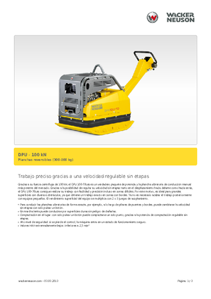 Виброплочи с обратен ход Wacker DPU 100-70 Le