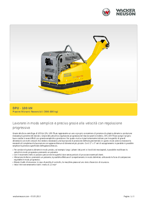 Виброплочи с обратен ход Wacker DPU 100-70 Le