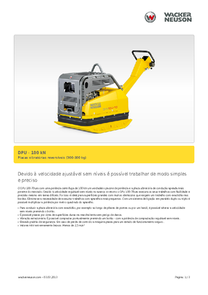 Виброплочи с обратен ход Wacker DPU 100-70 Le