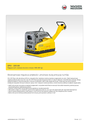 Виброплочи с обратен ход Wacker DPU 100-70 Le