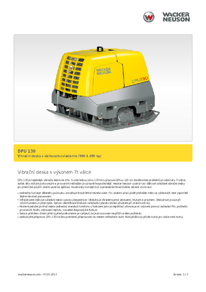 Виброплочи с обратен ход Wacker Neuson DPU130Le