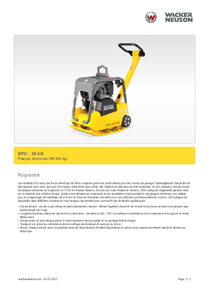 Виброплочи с обратен ход Wacker Neuson DPU3070H
