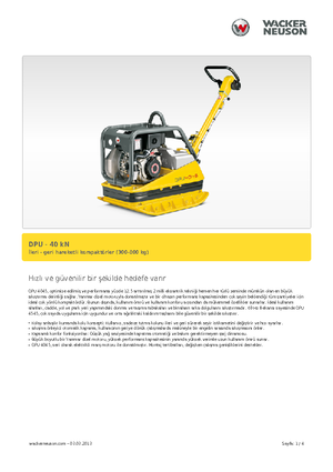 Виброплочи с обратен ход Wacker Neuson DPU45Ye h