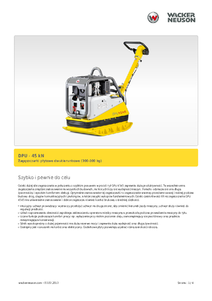 Виброплочи с обратен ход Wacker Neuson DPU 4545 H