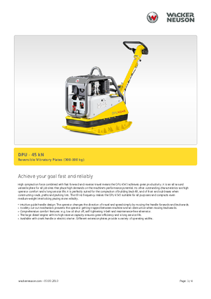 Виброплочи с обратен ход Wacker Neuson DPU 4545 H