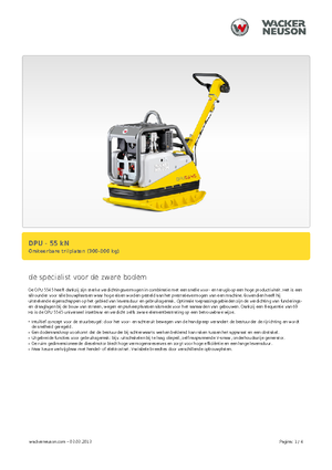 Виброплочи с обратен ход Wacker Neuson DPU5545H