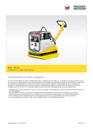 Виброплочи с обратен ход Wacker Neuson DPU6555He
