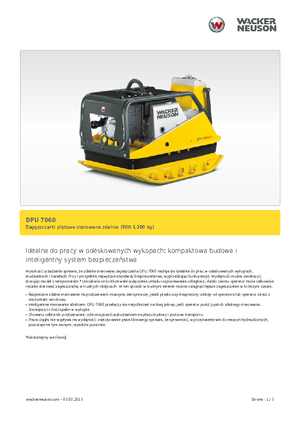 Виброплочи с обратен ход Wacker Neuson DPU 7060 Fe