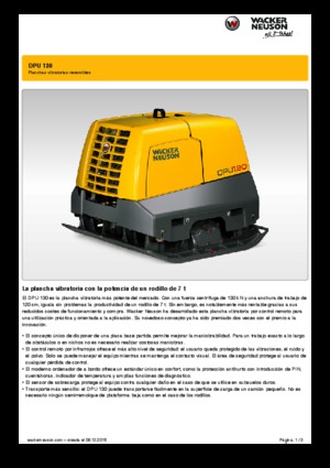 Виброплочи с обратен ход Wacker Neuson DPU 130 r