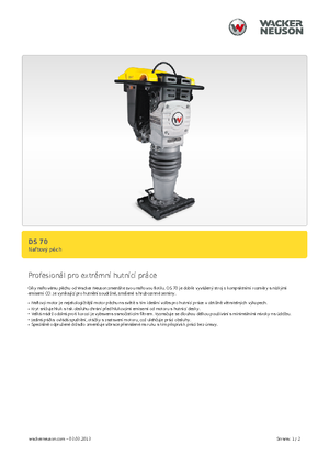 Бензинови и дизелови вибротрамбовки Wacker DS 70,11
