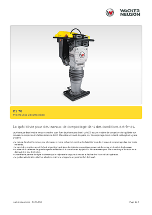 Бензинови и дизелови вибротрамбовки Wacker DS 70,11