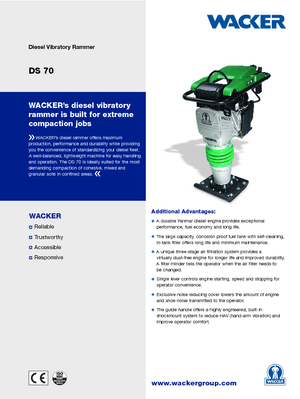 Бензинови и дизелови вибротрамбовки Wacker Neuson DS 70 13