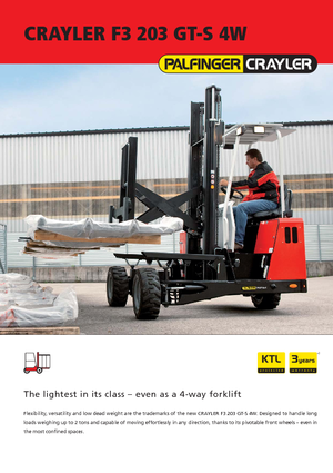 Дизелови вилични високоповдигачи, монтирани върху камион Palfinger F3 203 GT-S 4W