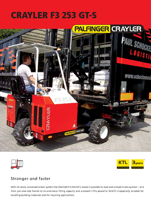 Дизелови вилични високоповдигачи, монтирани върху камион Palfinger F3 253 GT-S