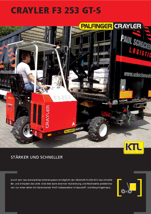 Дизелови вилични високоповдигачи, монтирани върху камион Palfinger F3 253 GT-S