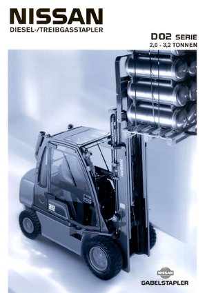 Челни вилични мотокари, дизелови Nissan FGD 02 A 30 Q