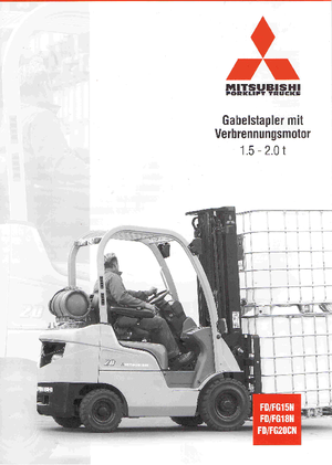 Челни вилични мотокари, дизелови Mitsubishi FD20CN