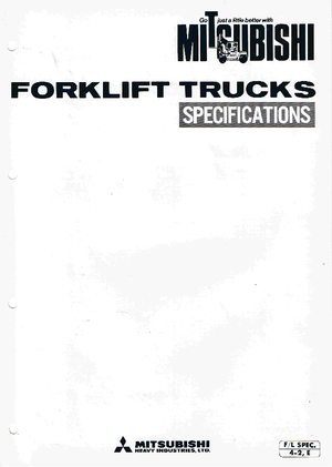 Челни вилични мотокари, дизелови Mitsubishi FD 30 T