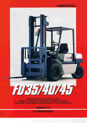 Челни вилични мотокари, дизелови Komatsu FD 35 T-5 E