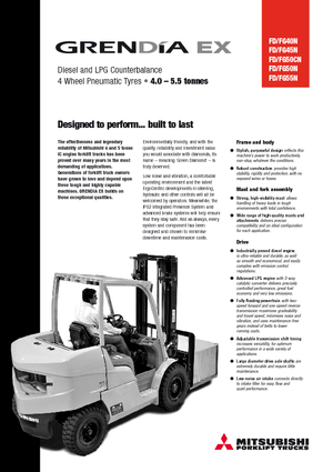 Челни вилични мотокари, дизелови Mitsubishi FD 50 CN