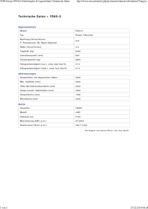 Челни вилични мотокари, дизелови TCM FD 60-2