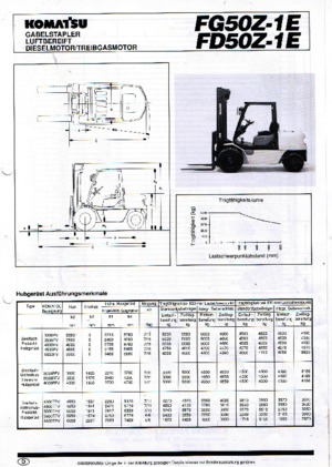 Челни вилични мотокари, дизелови Komatsu FD 50 Z-1 E