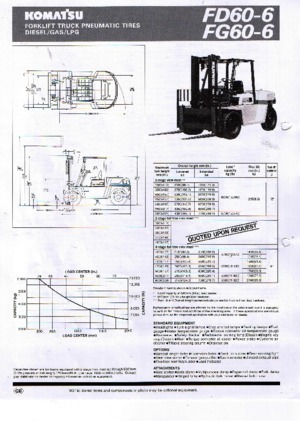 Челни вилични мотокари, дизелови Komatsu FD 60-6