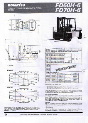 Челни вилични мотокари, дизелови Komatsu FD 70-6